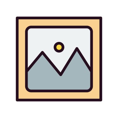 resim simgesi vektör illüstrasyonu