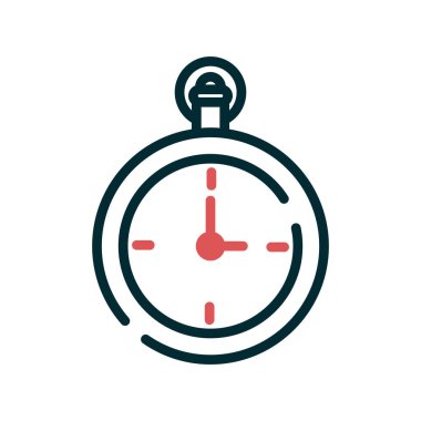 Cep Saati vektör ince çizgi simgesi 