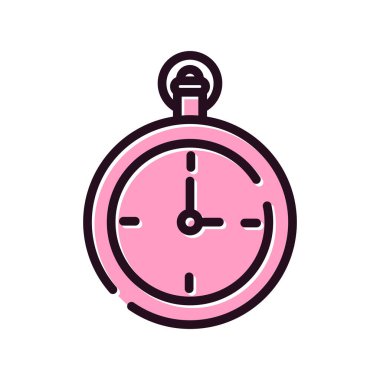 Cep Saati vektör ince çizgi simgesi 