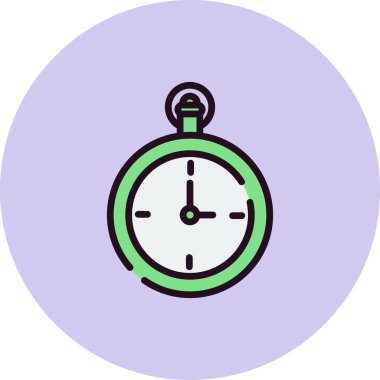 Cep Saati vektör ince çizgi simgesi 