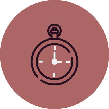 Cep Saati vektör ince çizgi simgesi 