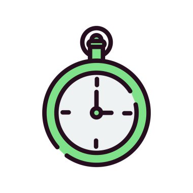 Cep Saati vektör ince çizgi simgesi 