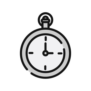 Cep Saati vektör ince çizgi simgesi 