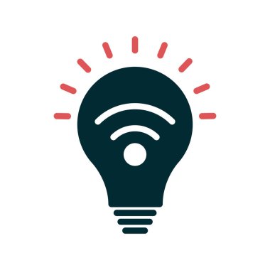 Ampul simgesinin vektör illüstrasyonu