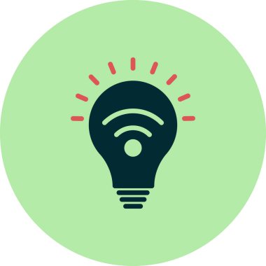 Ampul simgesinin vektör illüstrasyonu