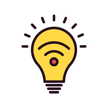 Ampul simgesinin vektör illüstrasyonu