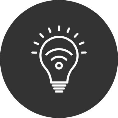 Ampul simgesinin vektör illüstrasyonu