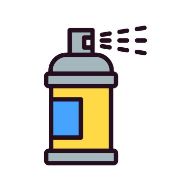 Boya Spreyi Vektör Satırı Simgesi Tasarımı