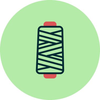 İp simgesi. Web tasarımı için basit iplik vektör sembolü çizimi