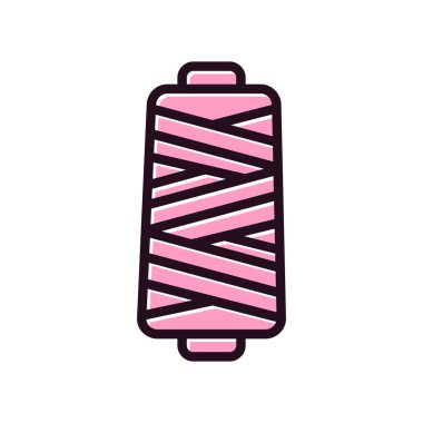 İp simgesi. Web tasarımı için basit iplik vektör sembolü çizimi