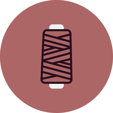 İp simgesi. Web tasarımı için basit iplik vektör sembolü çizimi