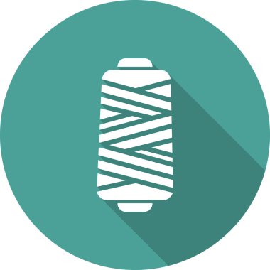 İp simgesi. Web tasarımı için basit iplik vektör sembolü çizimi