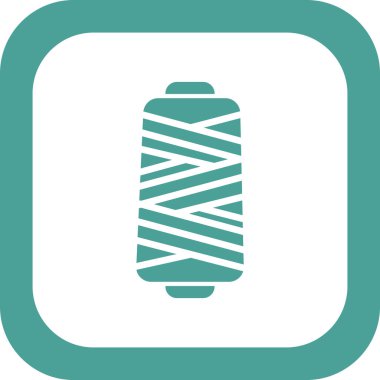 İp simgesi. Web tasarımı için basit iplik vektör sembolü çizimi