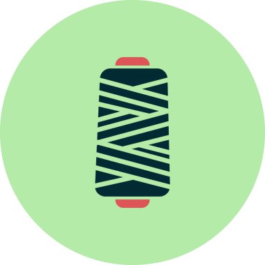 İp simgesi. Web tasarımı için basit iplik vektör sembolü çizimi