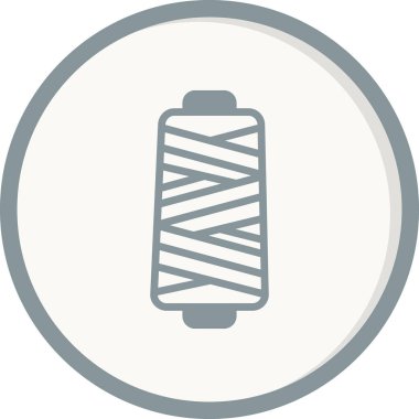 İp simgesi. Web tasarımı için basit iplik vektör sembolü çizimi