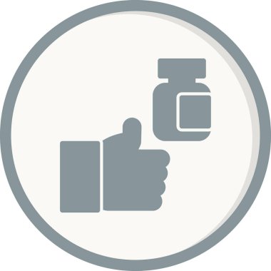 İlaç hapı şişesinin vektör ikonu çizimi