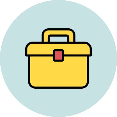 evrak çantası simgesi, vektör illüstrasyonu