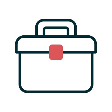 evrak çantası vektörü ince çizgi simgesi