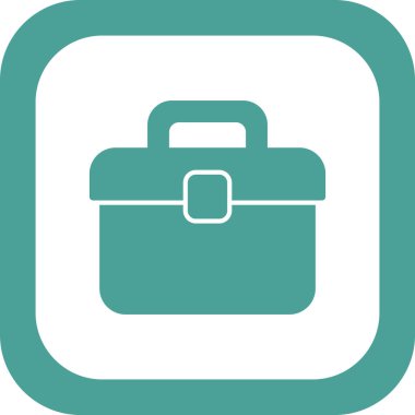 Çanta. Web simgesi basit illüstrasyon