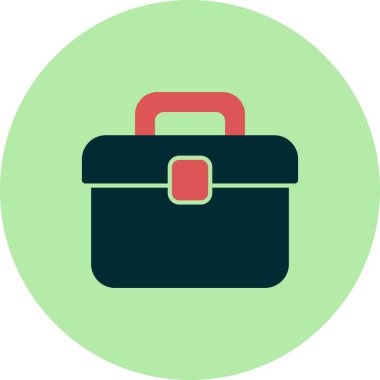 Çanta. Web simgesi basit illüstrasyon