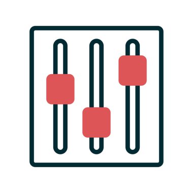 Vektör illüstrasyonu, ses düzeyi ile DJ karıştırıcısı ayarlanıyor