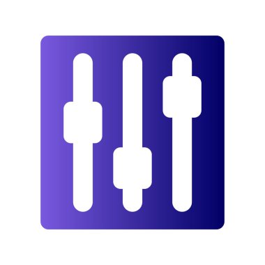 Vektör illüstrasyonu, ses düzeyi ile DJ karıştırıcısı ayarlanıyor