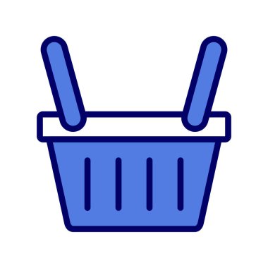 boş alışveriş sepeti vektör çizimi