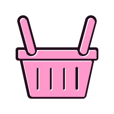 boş alışveriş sepeti vektör çizimi