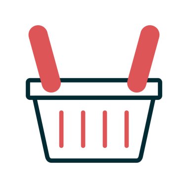 boş alışveriş sepeti vektör çizimi