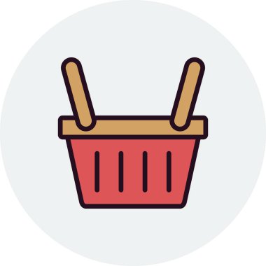 boş alışveriş sepeti vektör çizimi