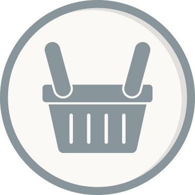 boş alışveriş sepeti vektör çizimi