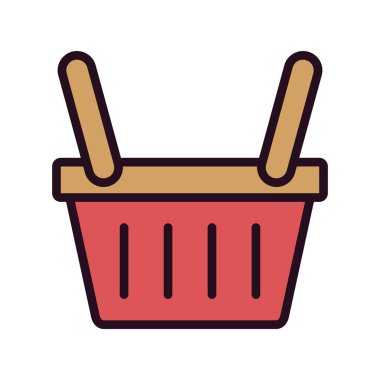 boş alışveriş sepeti vektör çizimi