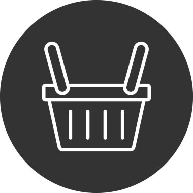 boş alışveriş sepeti vektör çizimi