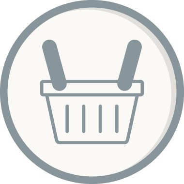 boş alışveriş sepeti vektör çizimi