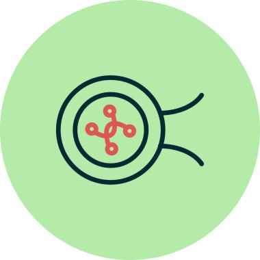 vektör illüstrasyonu, yuvarlak pin düğmesi 