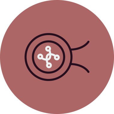 vektör illüstrasyonu, yuvarlak pin düğmesi 