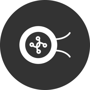 vektör illüstrasyonu, yuvarlak pin düğmesi 