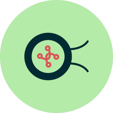 vektör illüstrasyonu, yuvarlak pin düğmesi 