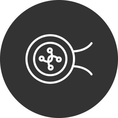 vektör illüstrasyonu, yuvarlak pin düğmesi 