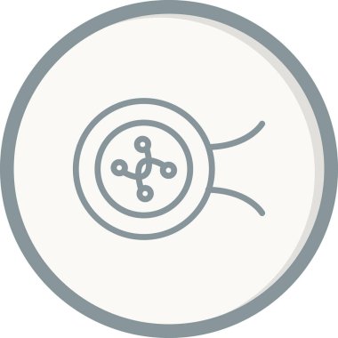 vektör illüstrasyonu, yuvarlak pin düğmesi 