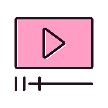 Oynatma düğmesi renk vektörü çizimi