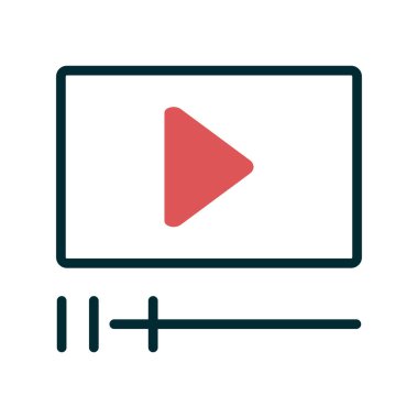 Oynatma düğmesi renk vektörü çizimi