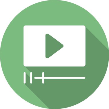 Oynatma düğmesi renk vektörü çizimi