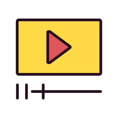 Oynatma düğmesi renk vektörü çizimi