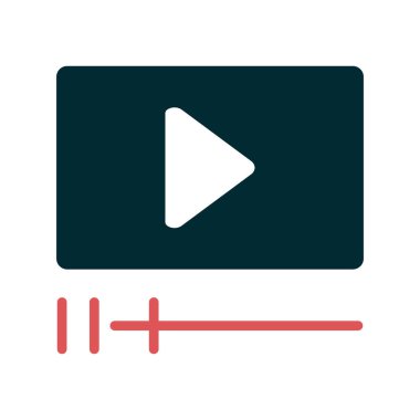 Oynatma düğmesi renk vektörü çizimi