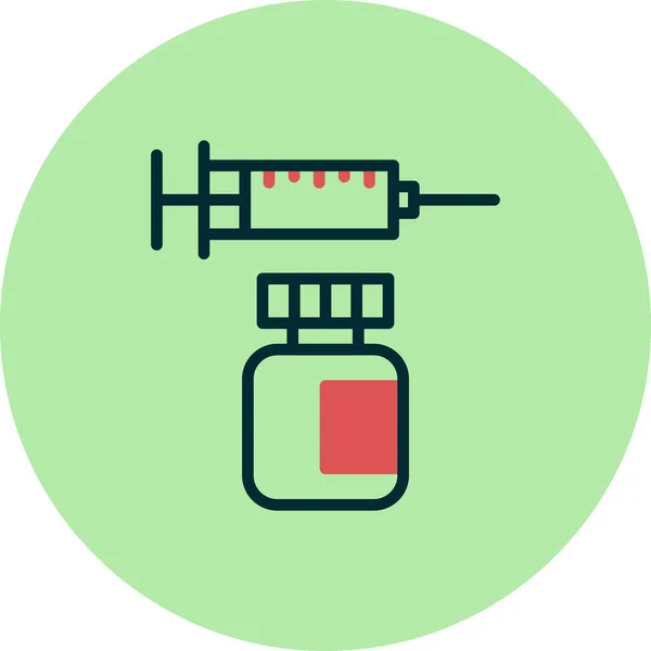 Illustrazione Astratta Dell Icona Del Vettore Vaccinale — Vettoriale Stock