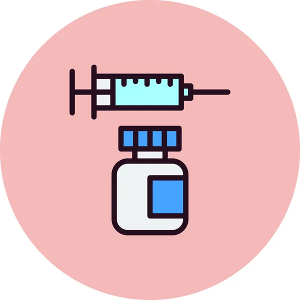 Abstract Vaccine Vector Icon Illustration — Stock Vector