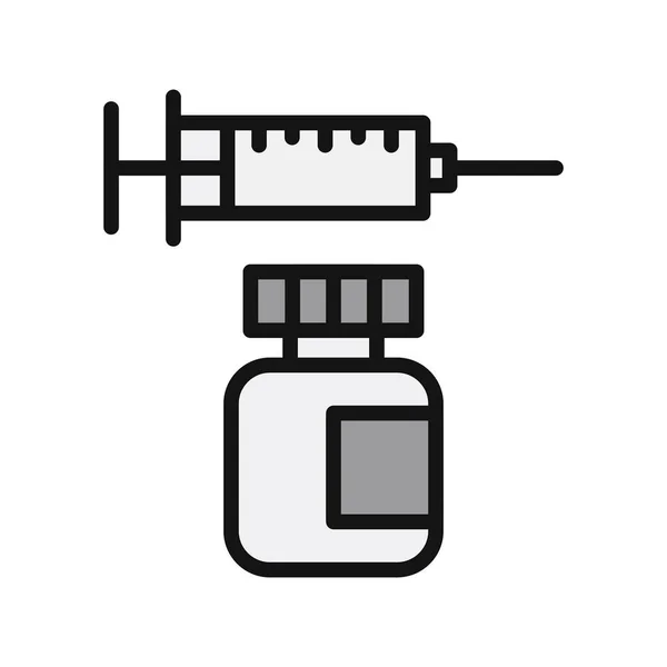 Ilustração Ícone Vetor Vacina Abstrata — Vetor de Stock