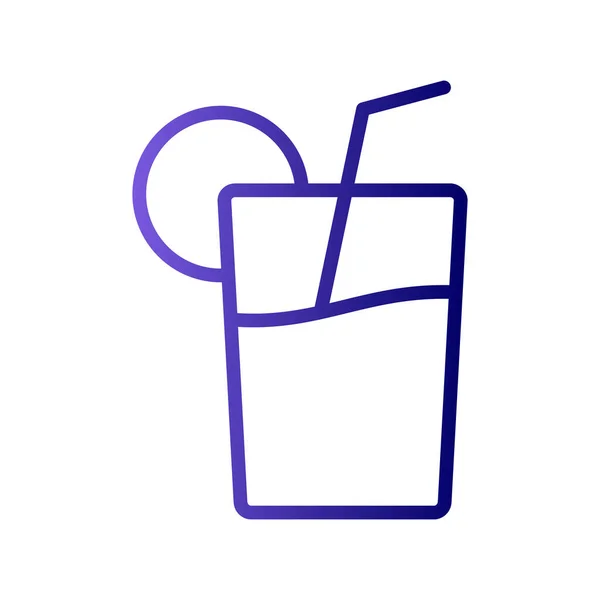 Vaso Jugo Icono Vector — Archivo Imágenes Vectoriales