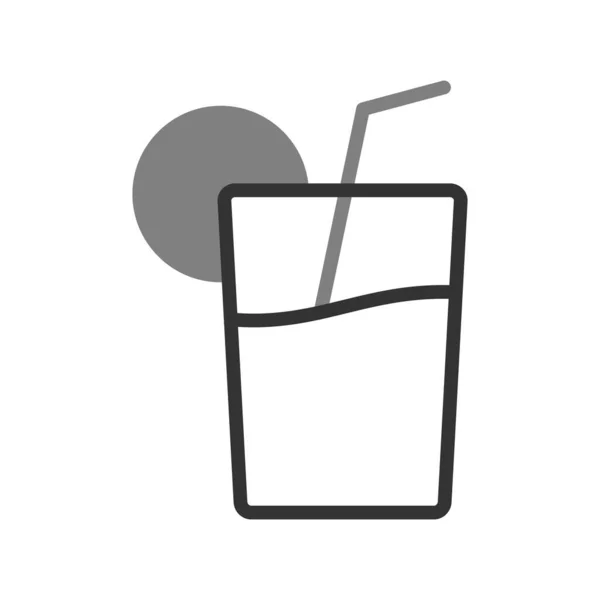 Vaso Jugo Icono Vector — Archivo Imágenes Vectoriales